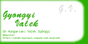 gyongyi valek business card